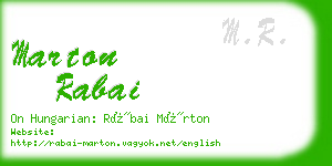 marton rabai business card